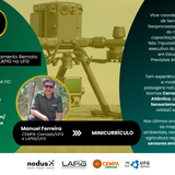 Imagem mostra detalhes de evento com professor Manuel Ferreira, do LAPIG/UFG