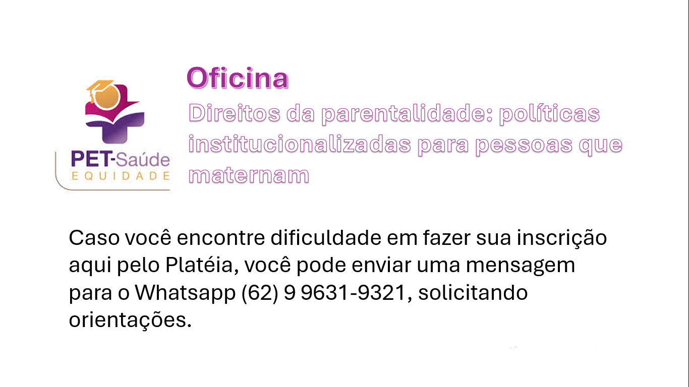 Inscrições pelo whatsapp