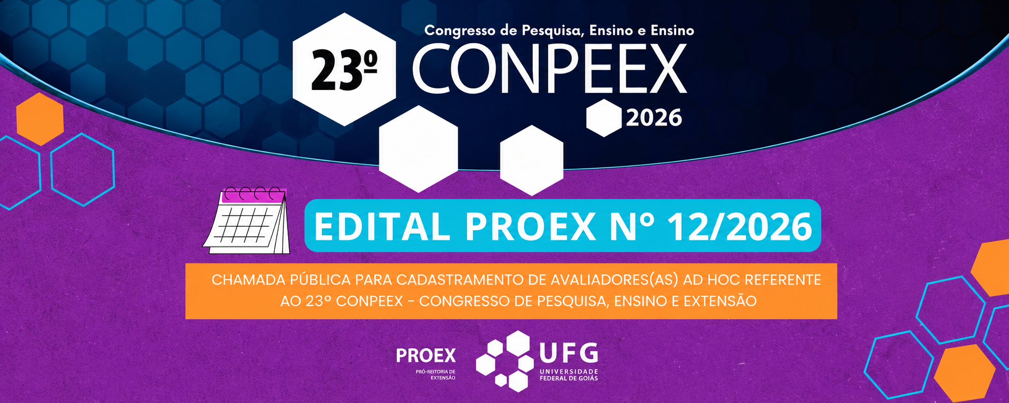 Edital de Avaliadores do 23° Conpeex - Banner