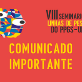 fundo vermelho com escrito em amarelo "comunicado importante"