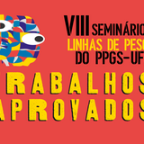 fundo vermelho com arte do evento escrito trabalhos aprovados