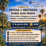 Convite defesa de Mestrado - Rubens Alves Morais