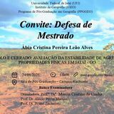 Convite defesa de Mestrado - Ábia Cristina
