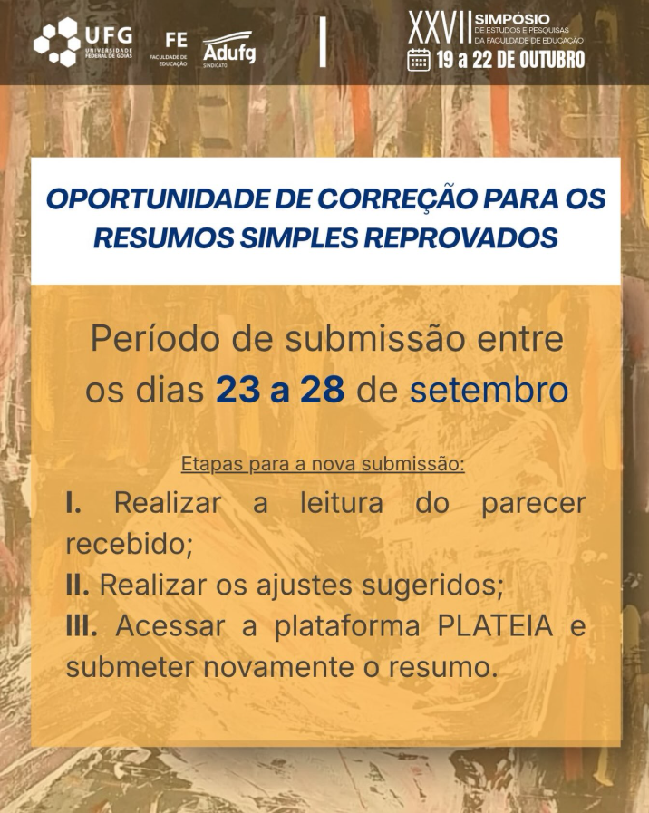 Oportunidade de correção dos resumos