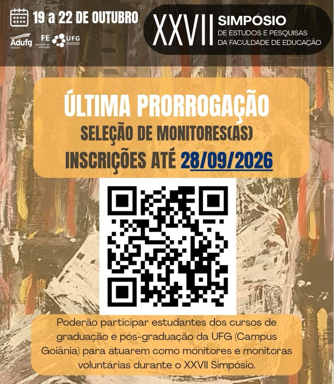 Prorrogação do Prazo de Inscrições - Monitoria