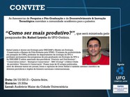 Palestra: Como ser mais produtivo?