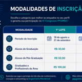 Modalidades de Inscrições