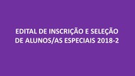 Capa lançamento alunos especiais 2018 2
