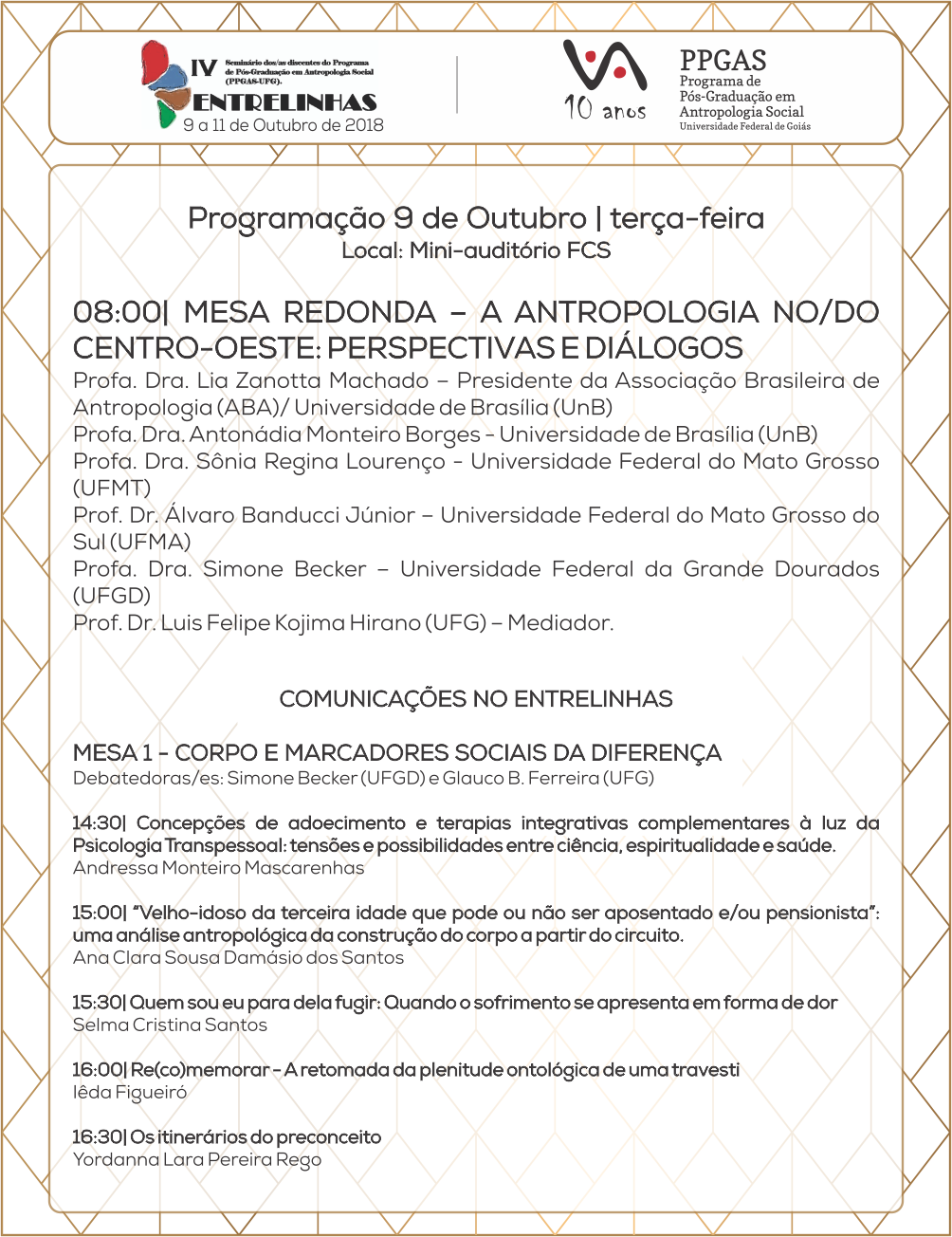Seminário 10 anos do PPGAS-UFG│IV Entrelinhas - 2 de 5