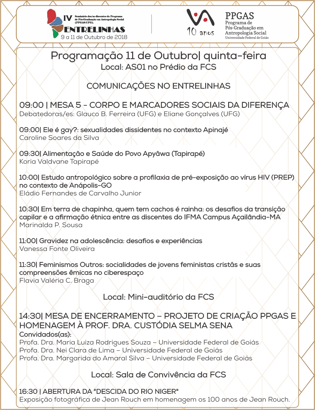 Seminário 10 anos do PPGAS-UFG│IV Entrelinhas - 5 de 5