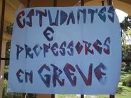 Greve Estudantes e professores