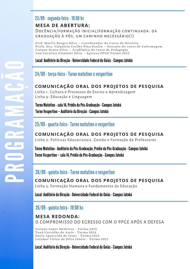 PROGRAMAÇÃO III seminário de dissertações 