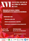 XVI Encontro Estadual do Fórum Goiano de EJA