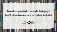 Capa - Aula Inaugural do curso de Pedagogia 2021-1