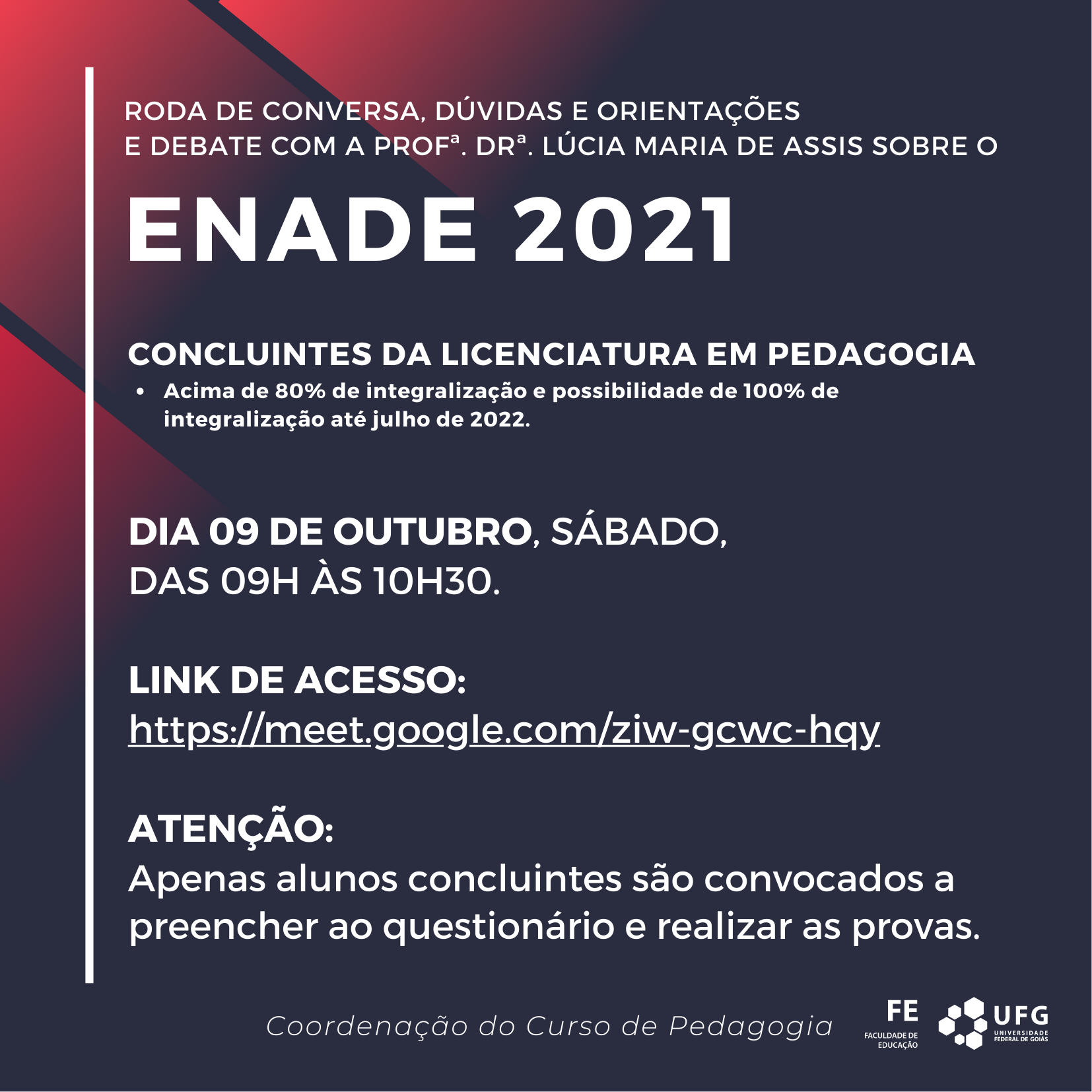 Convite ENADE 2021