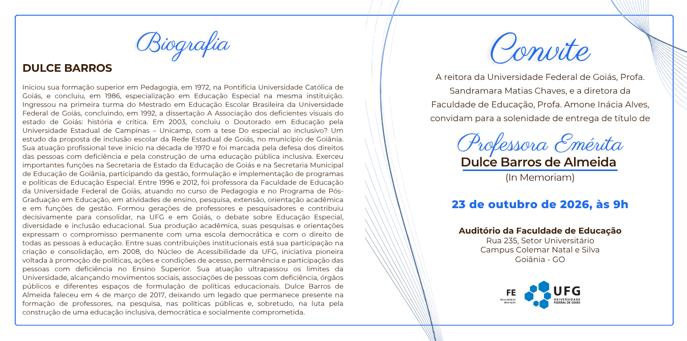 Professora Emérita - Dulce