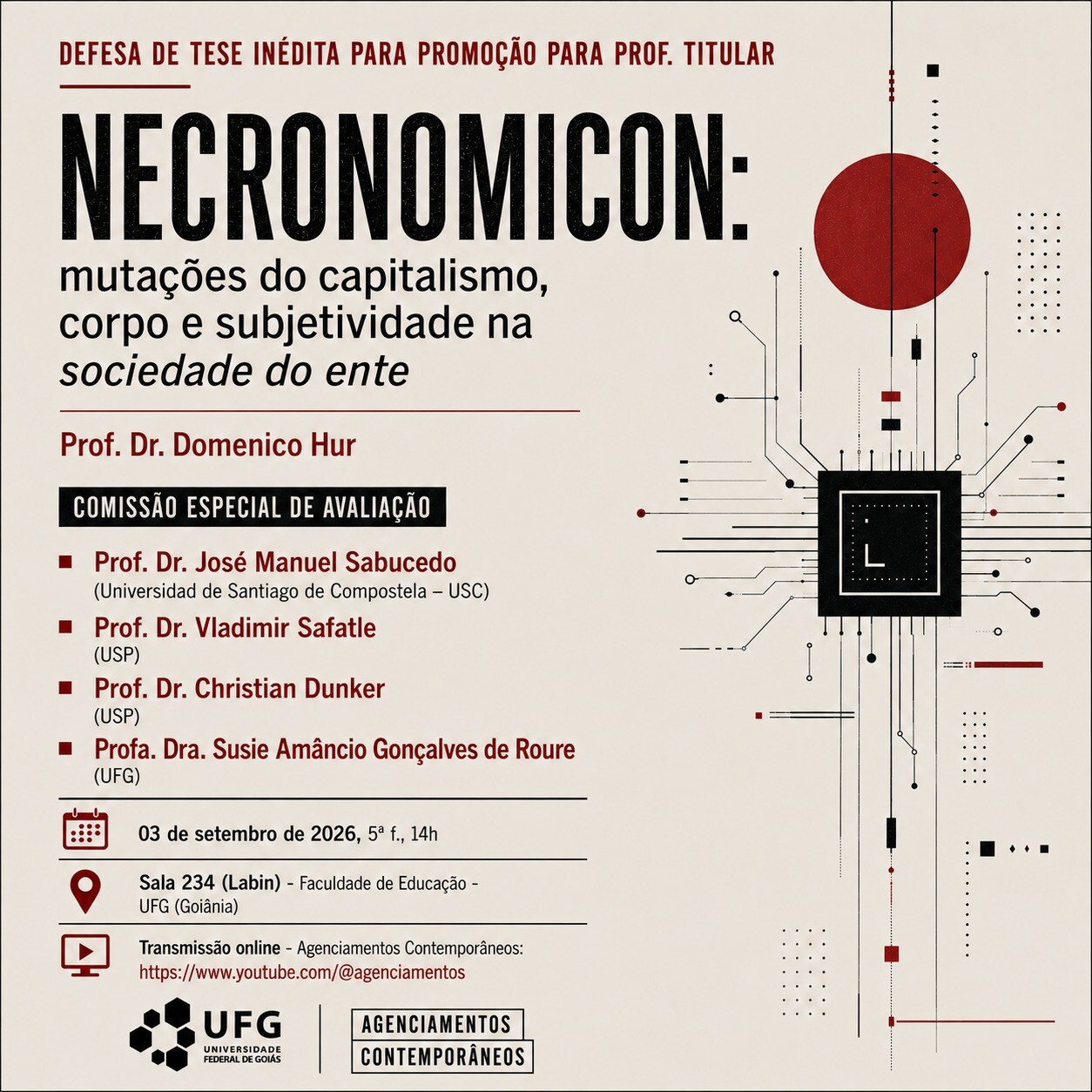 Defesa de Tese inédita para promoção para Prof. Titular Domenico