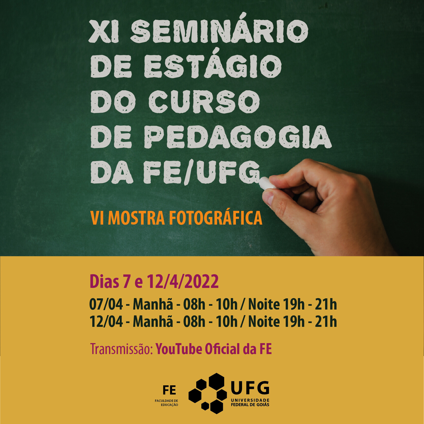 Poster - XI Seminário de Estágio do Curso de Pedagogia 2022