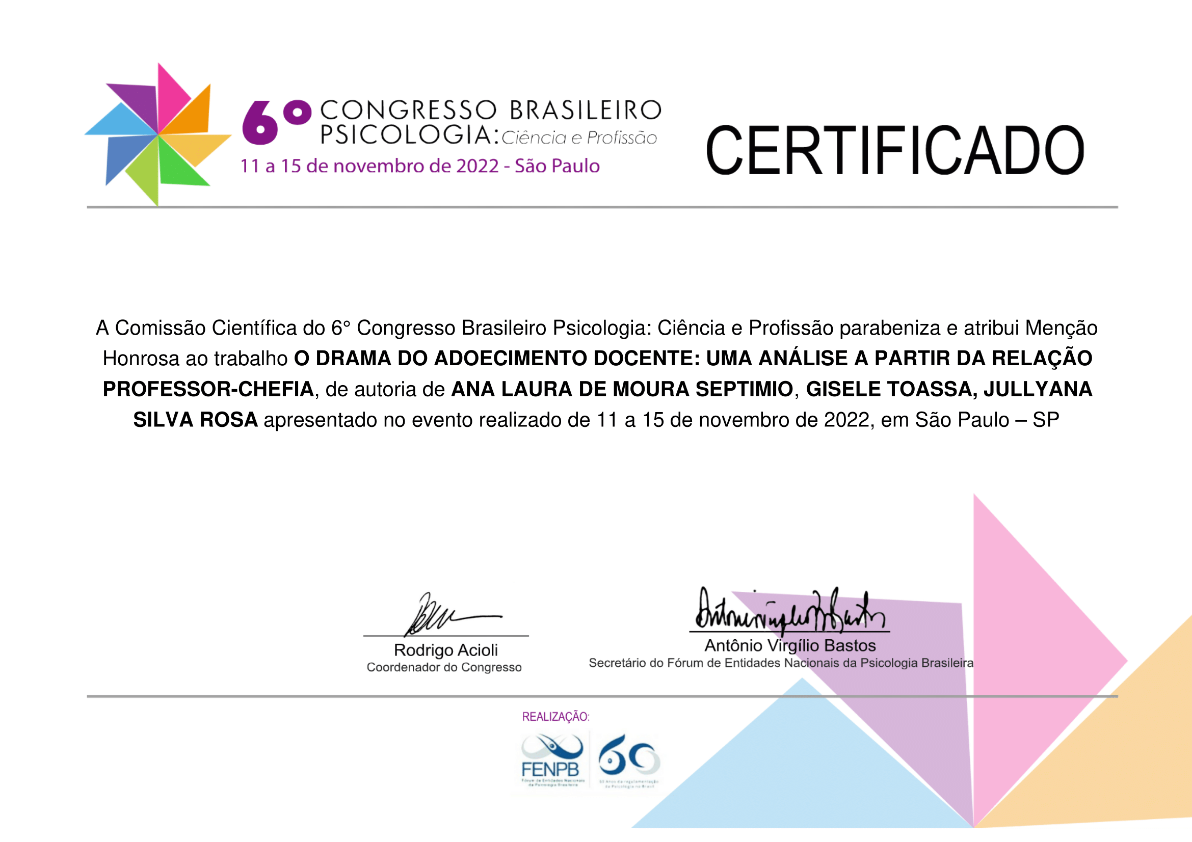 menção honrosa -  CBP 2022 2