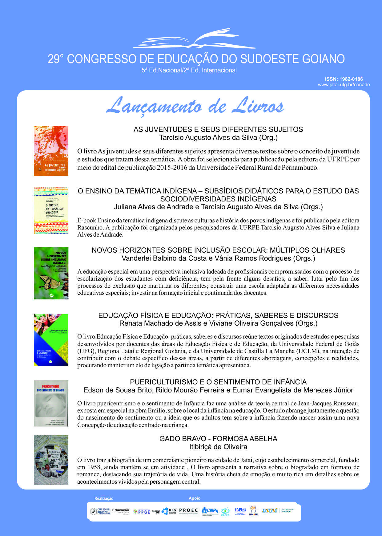 Lançamento de livros 2017