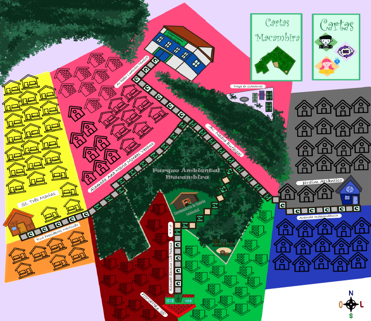 Tabuleiro jogo geografia