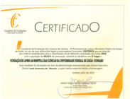 Certificado de Prestação de contas 2018 Certificado de Prestação de contas 2018