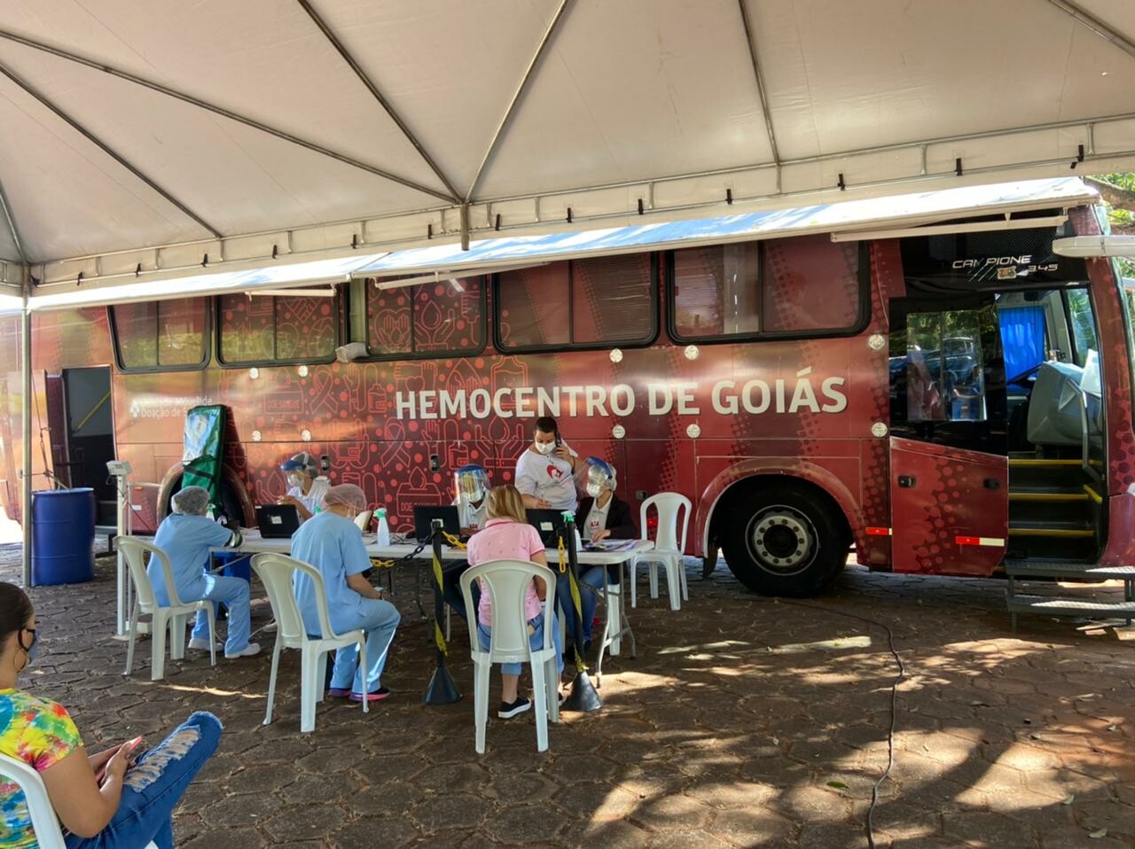 Ônibus Hemocentro MNC - campanha doação maio 2021