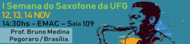 I Encontro de Saxofone da UFG Color - banner