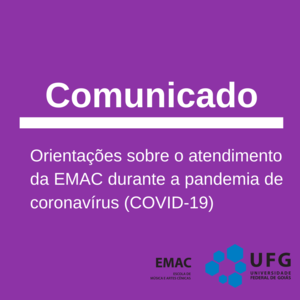 Comunicado direção EMAC sobre coronavírus