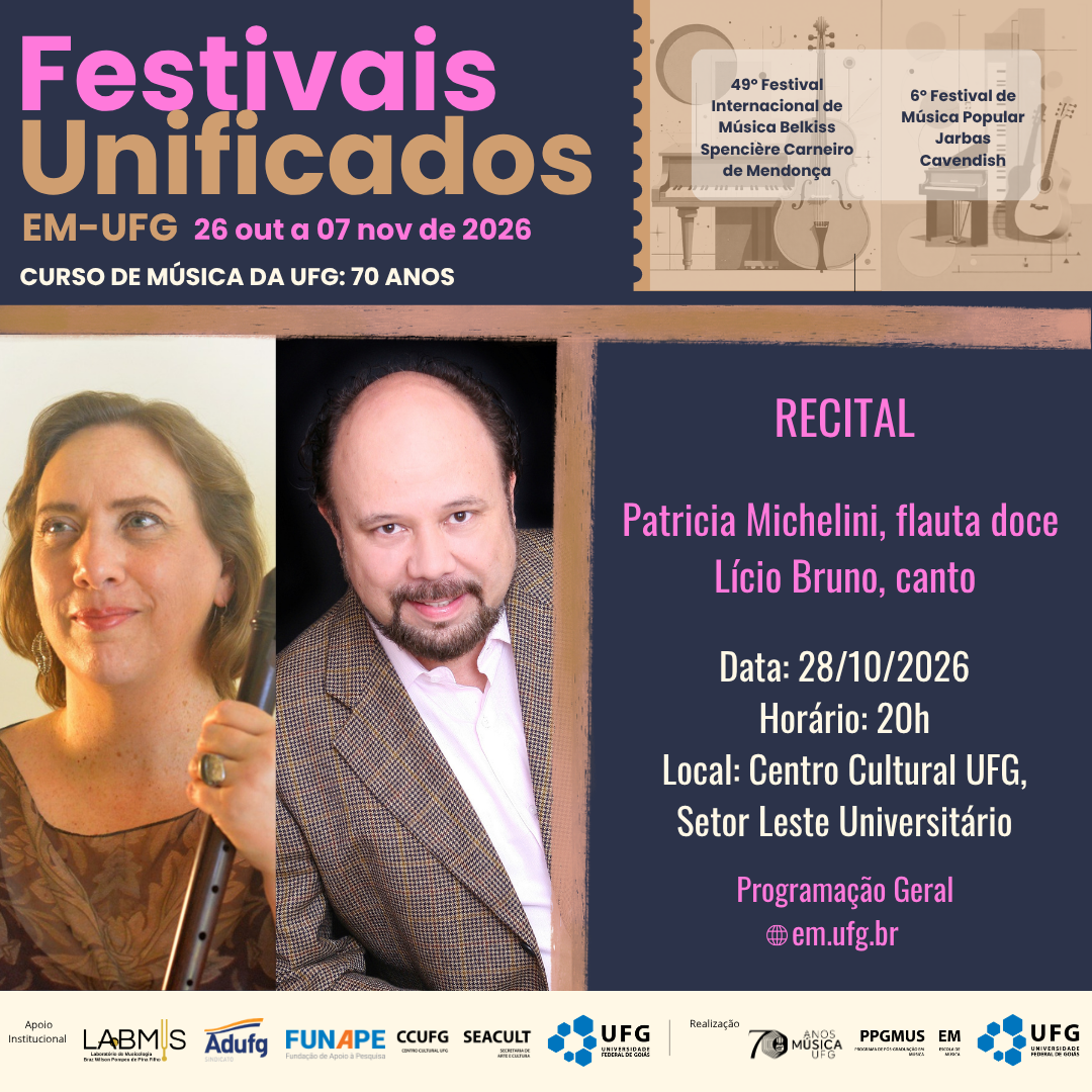 Festivais Unificados 2026 agenda dia 28 outubro