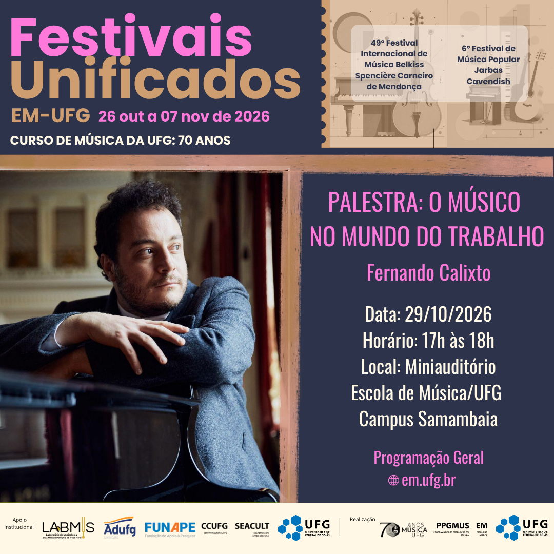 Festivais Unificados 2026 dia 29 outubro 2026