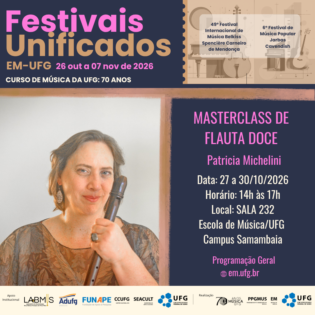 Festivais Unificados 2026 dia 27 outubro terça