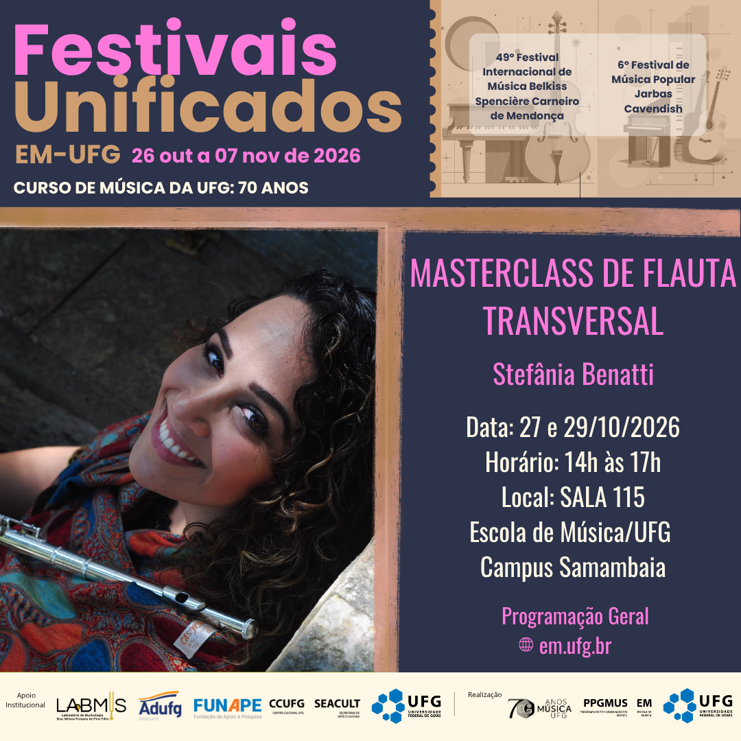 Festivais Unificados 2026 dia 27 outubro terça