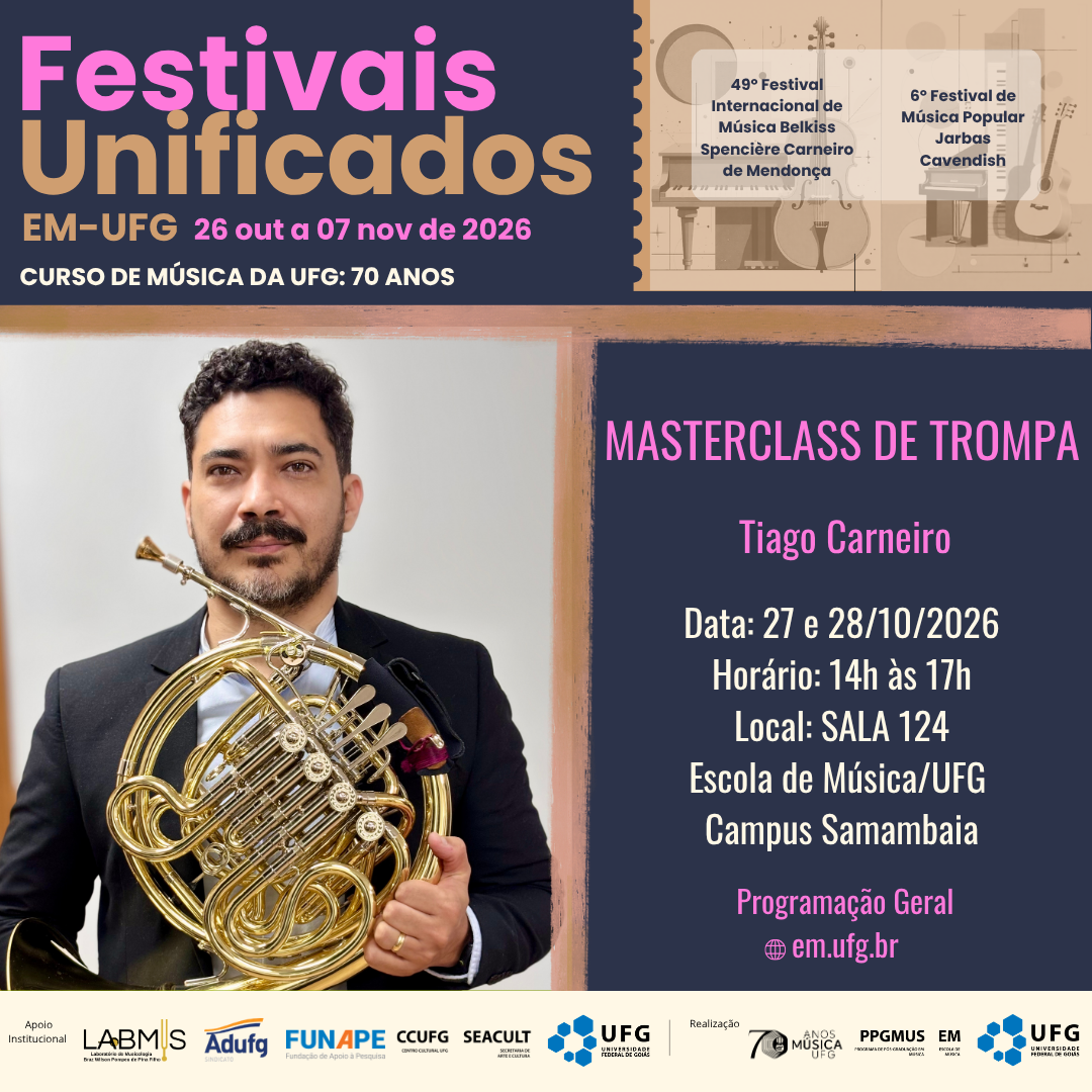 Festivais Unificados 2026 agenda dia 28 outubro