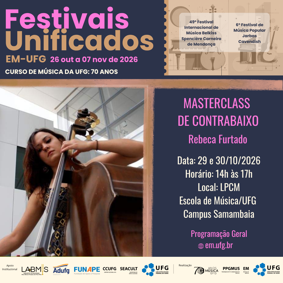 Festivais Unificados 2026 dia 29 outubro 2026