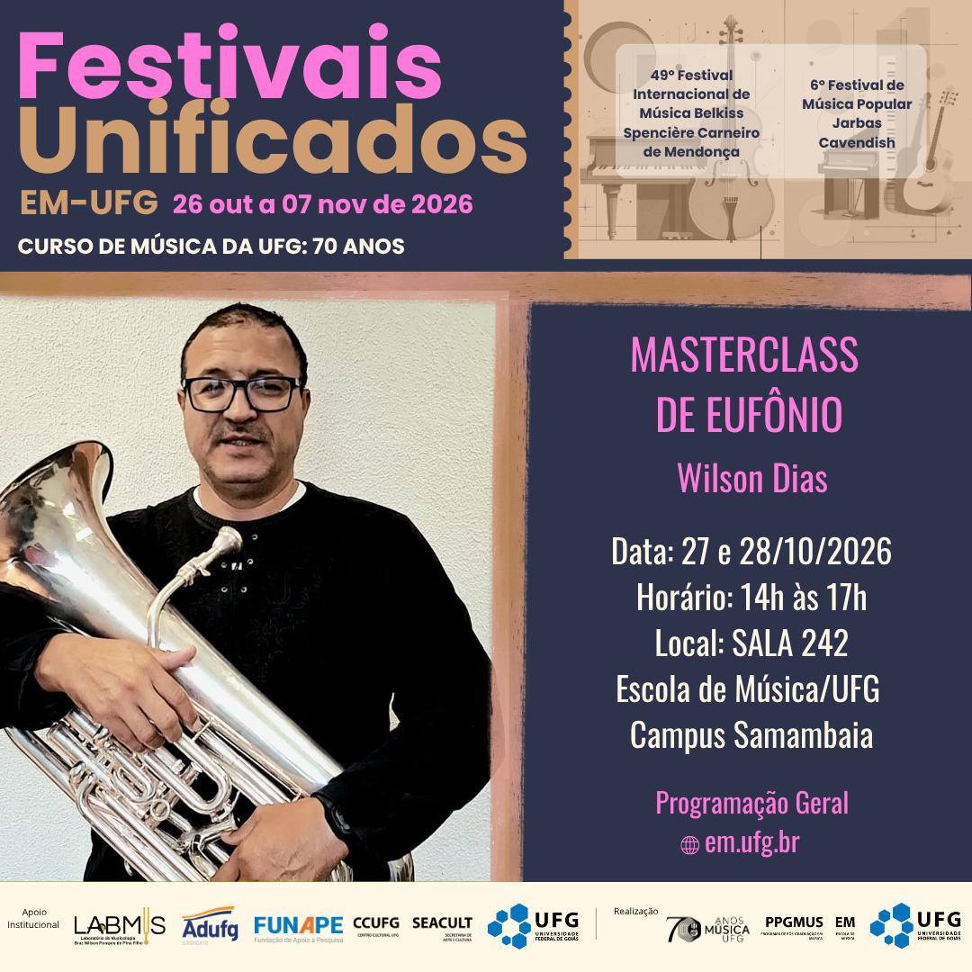 Festivais Unificados 2026 dia 27 outubro terça