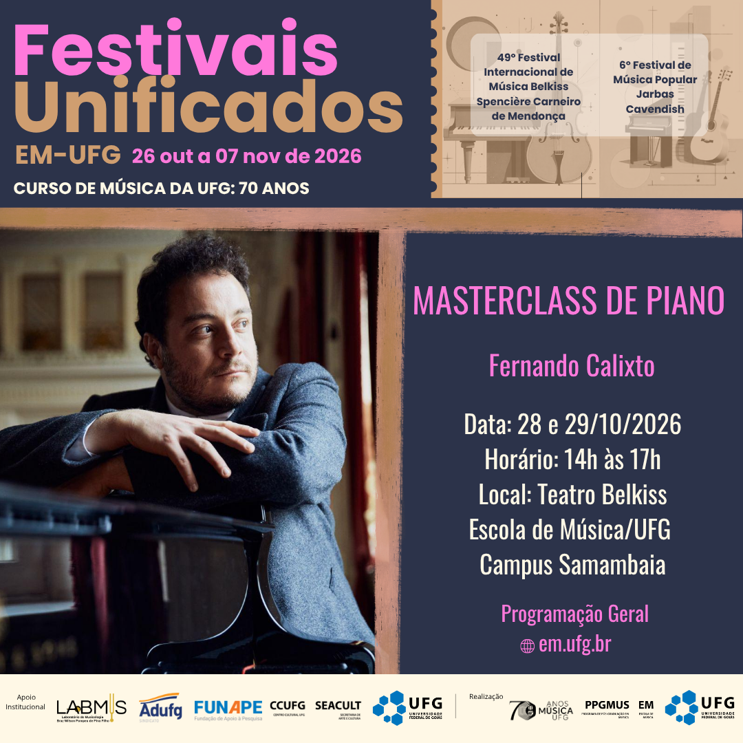 Festivais Unificados 2026 agenda dia 28 outubro