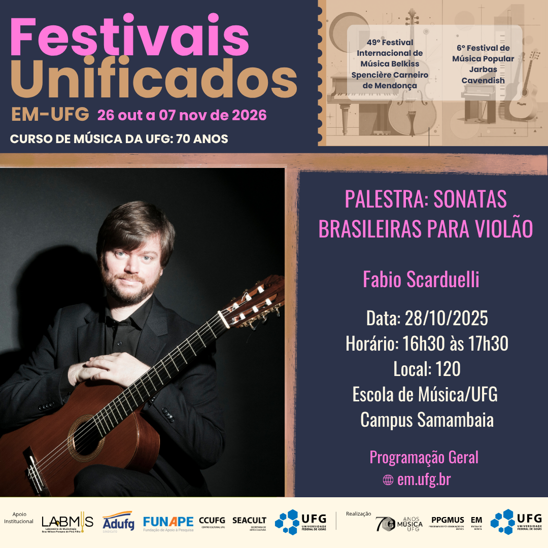Festivais Unificados 2026 agenda dia 28 outubro
