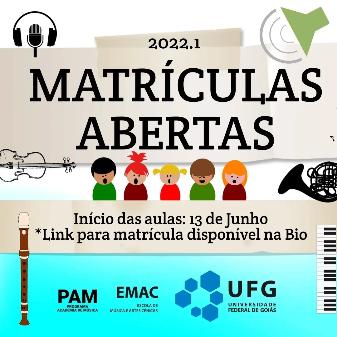 Academia de Música 2022-1 matrículas abertas