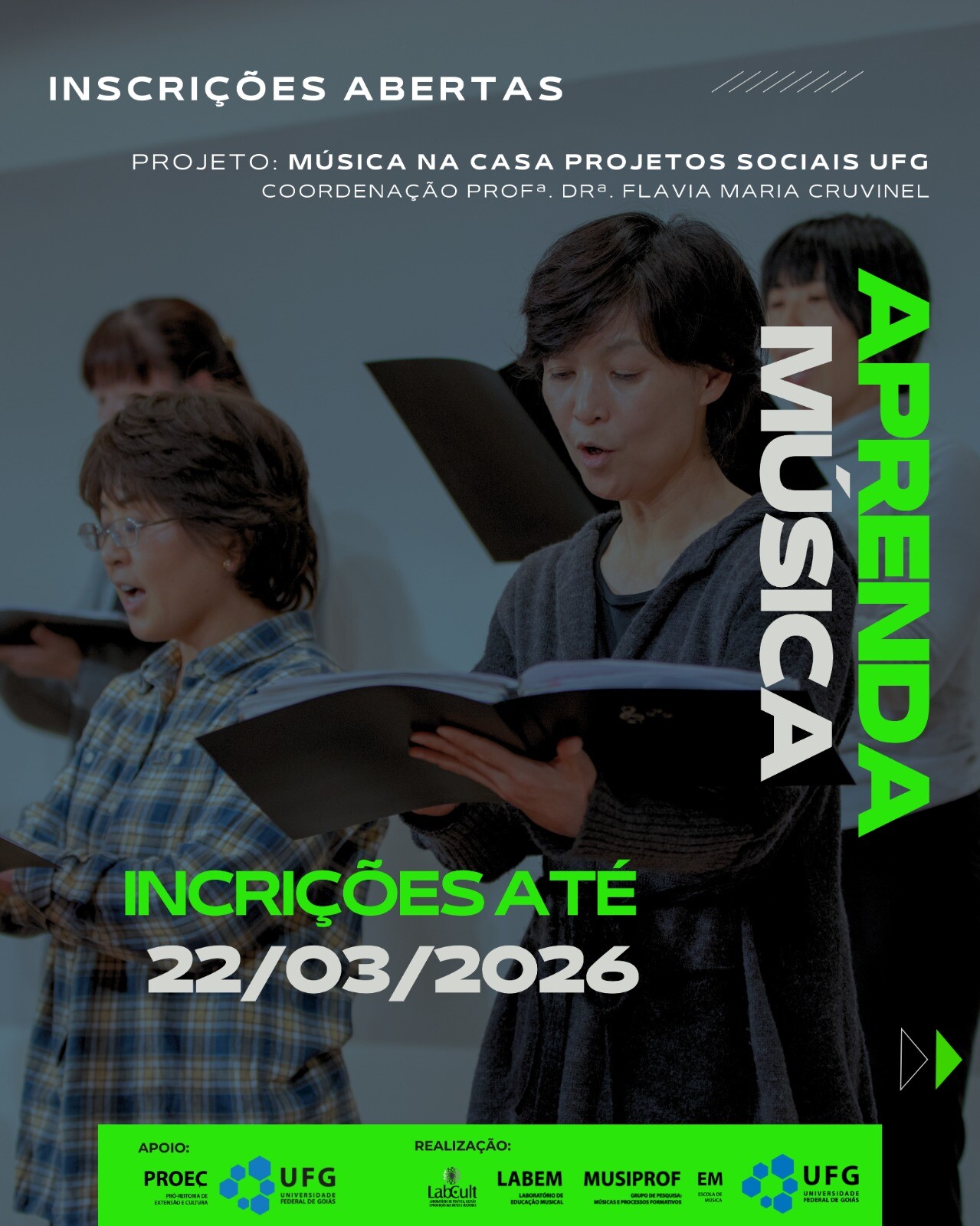 música na casa de projetos sociais março 2026 STORY