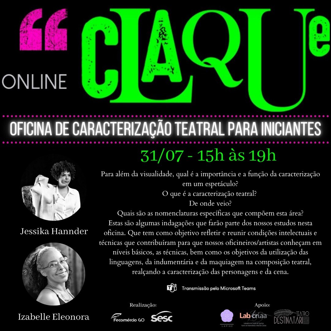 oficina claque teatro natássia garcia labcriaa julho 2021