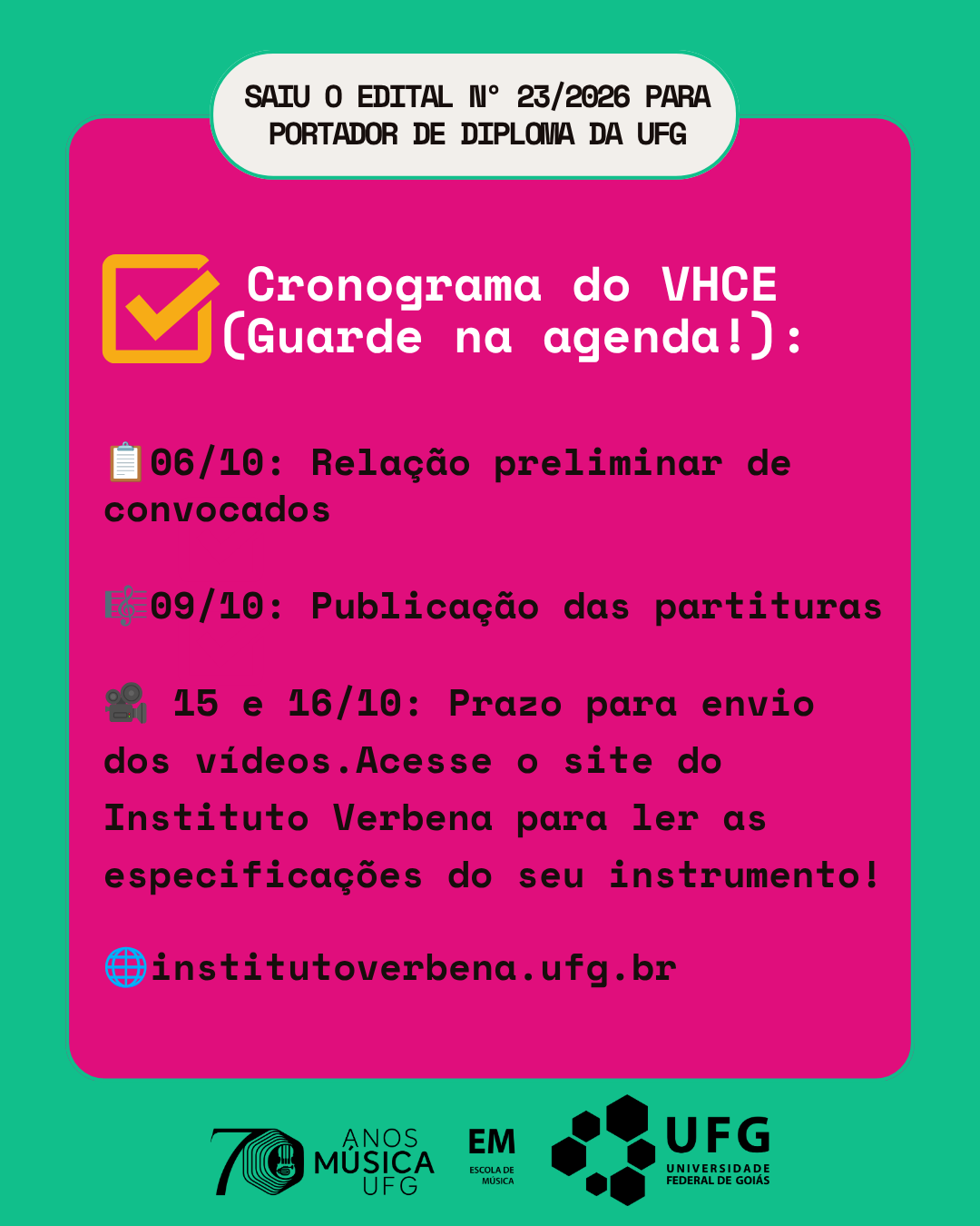 vhce e portador de diploma 2026