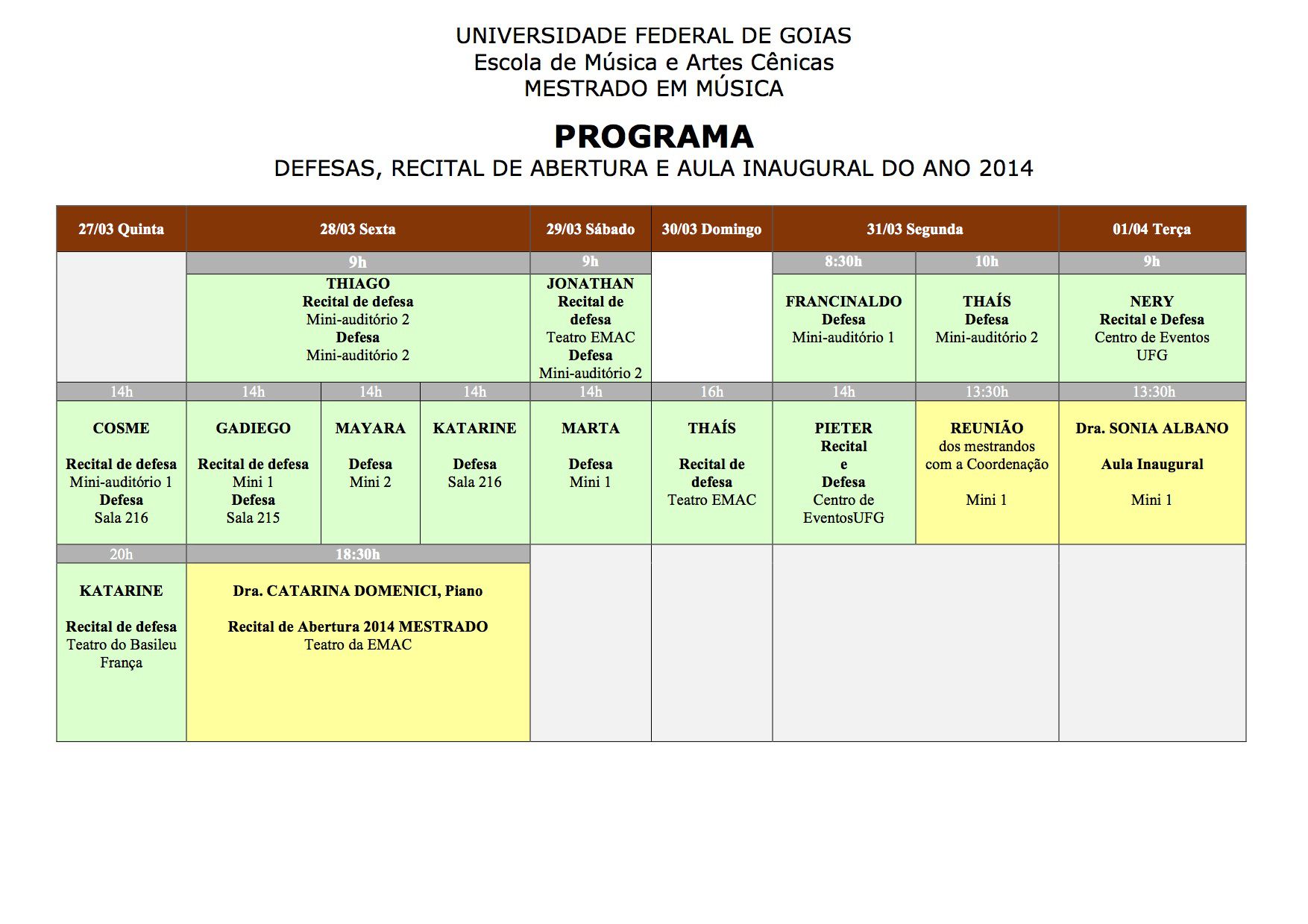 Programa 2014