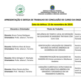 Defesas do dia 13/11/19 Defesas do dia 13/11/19