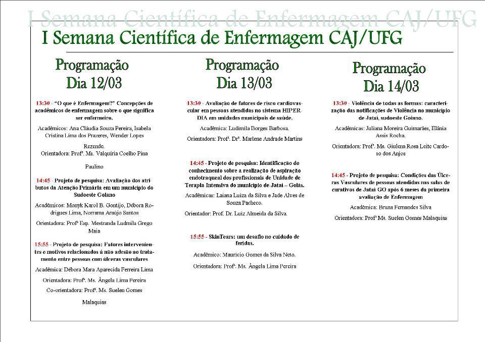 I Semana Científica Enfermagem