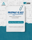 DOUTORADO PROFMAT 2027: Inscrições abertas!