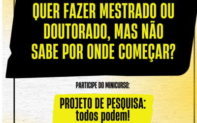 Cartaz Curso como fazer seu Projeto de Ensino para Mestrado e ou Doutorado