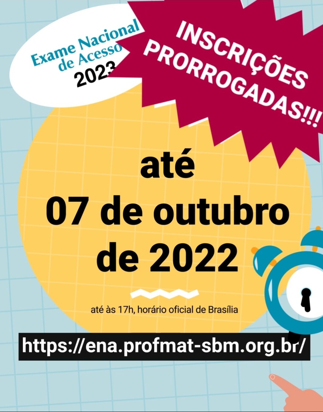 Prorrogação inscrições 23