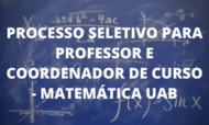 capa processo seletivo professor e coordenador matematica UAB