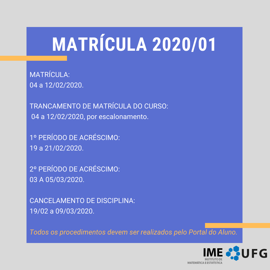 Matrícula - 2020/01